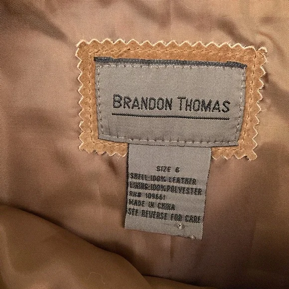 Brandon Thomas Womens 6 Brown Suede Embroidery Wrap Floral Butterfly Boho Skirt - Picture 4 of 10